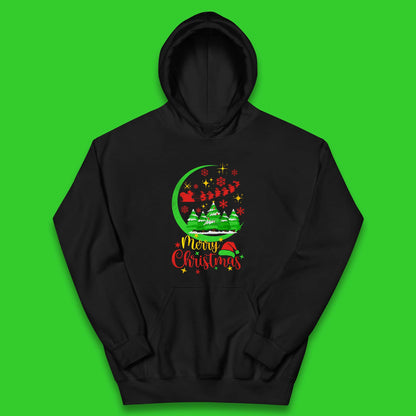 merry christmas santa trees hoodie