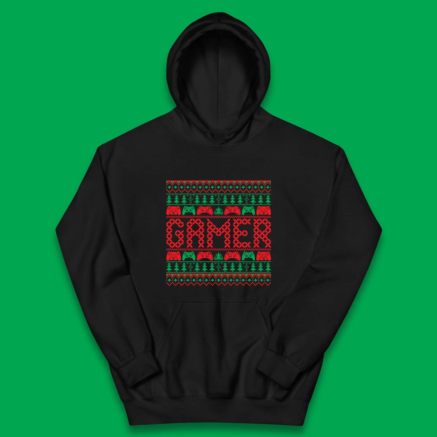 christmas game controller hoodie