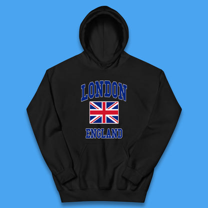 London England Flag Great Britain United Kingdom Uk Union Jack Souvenir British Flag Kids Hoodie