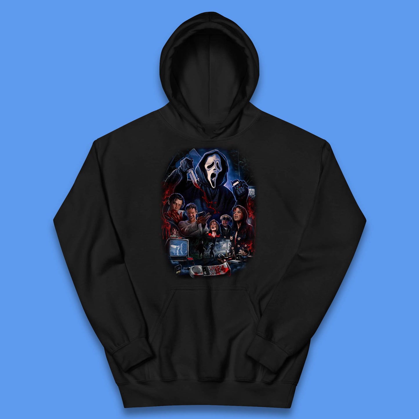 The Scream Movie Poster Ghostface Halloween Ghost Face Scream Horror Movie Character Kids Hoodie