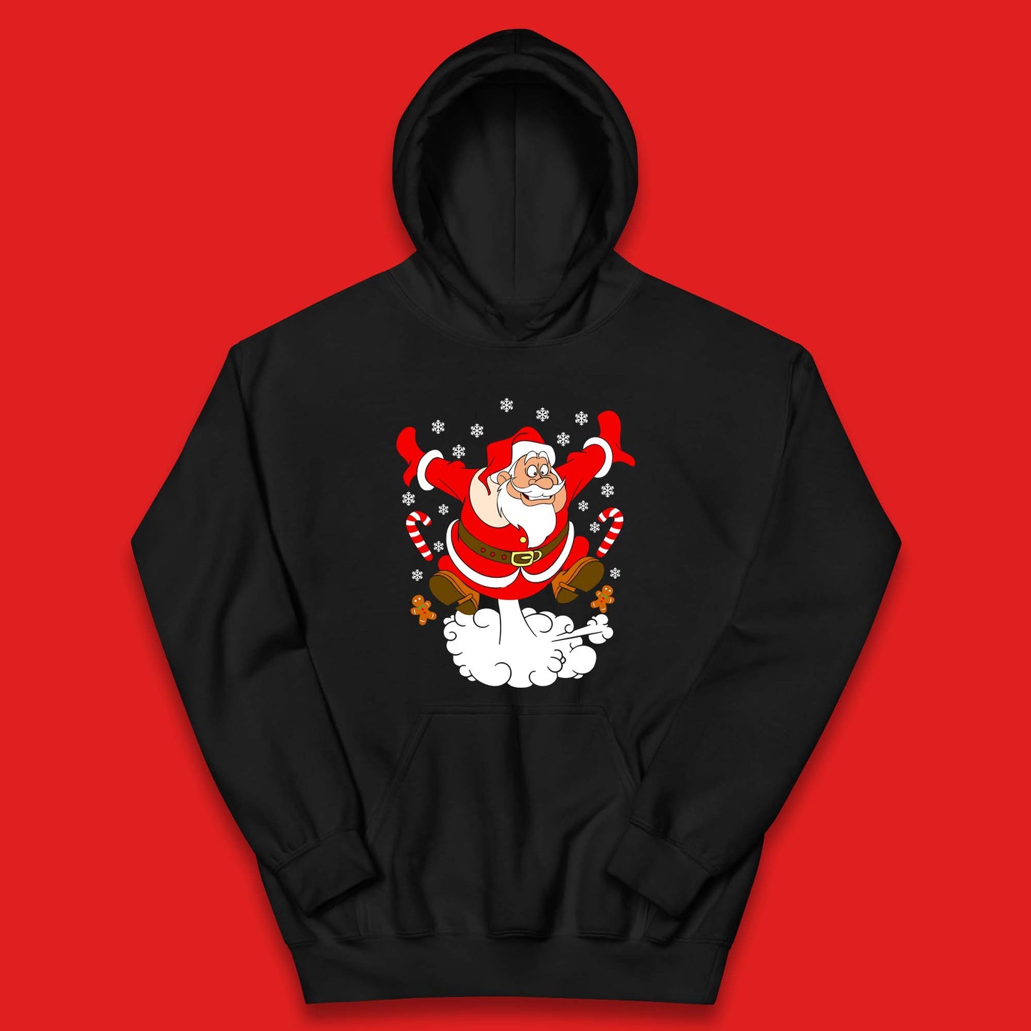 farting santa claus christmas hoodie
