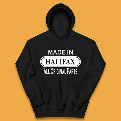 Made In Halifax All Original Parts Vintage Retro Birthday Town in  West Yorkshire, England Gift Kids Hoodie