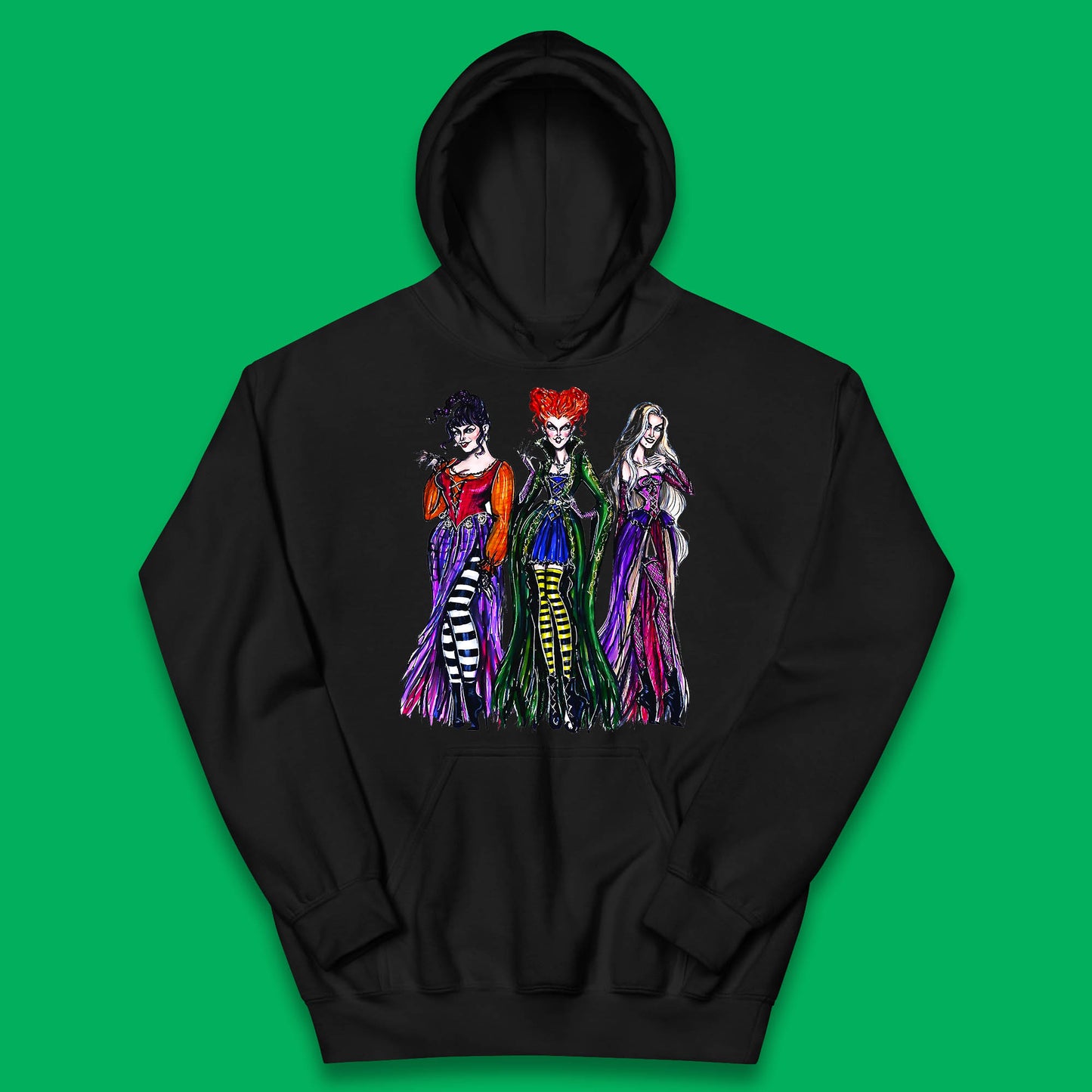 Halloween The Sanderson Sisters From Hocus Pocus Vintage Halloween Witches Kids Hoodie