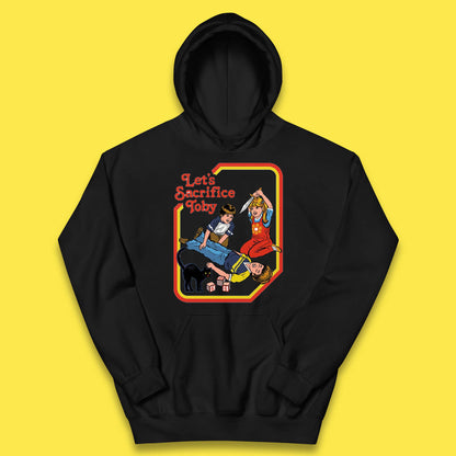 Let's Sacrifice Toby Creepy Incantation Halloween Funny Meme Dark Humor Kids Hoodie