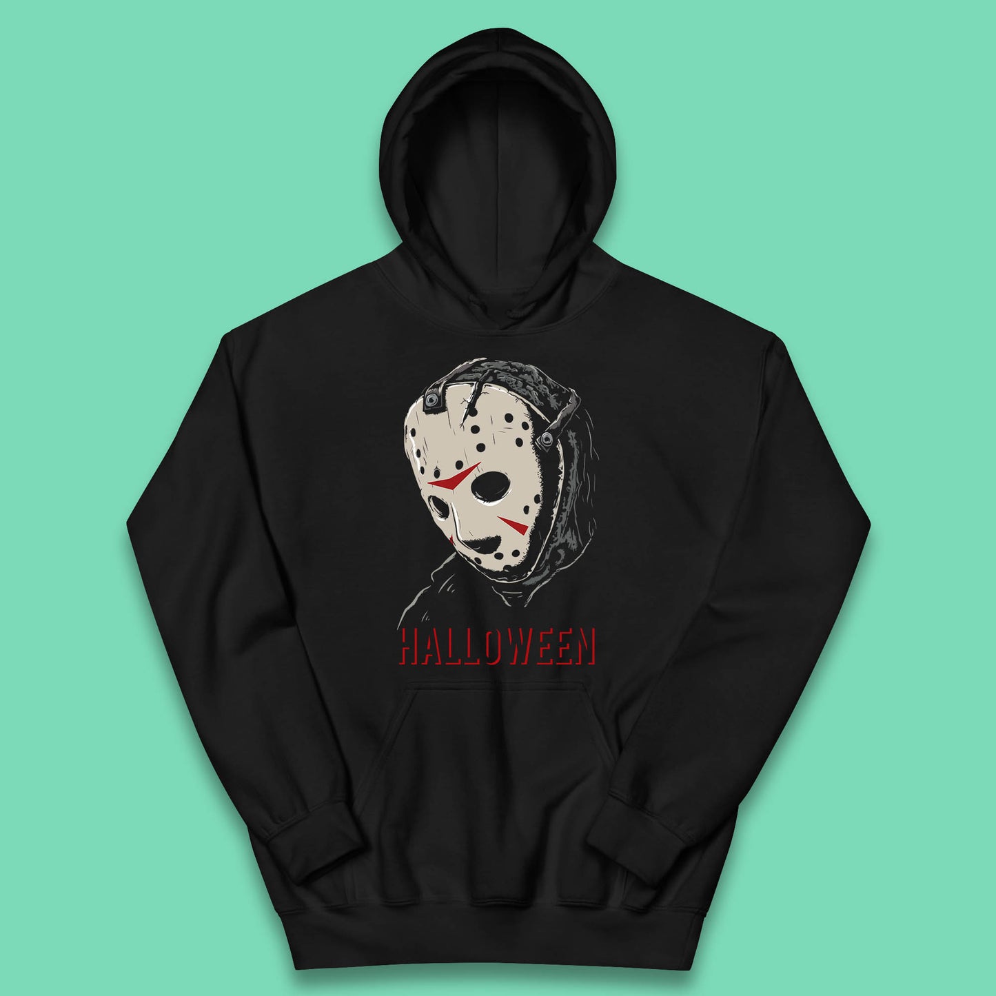 Jason Voorhees Face Mask Halloween Friday The 13th Horror Movie Character Kids Hoodie