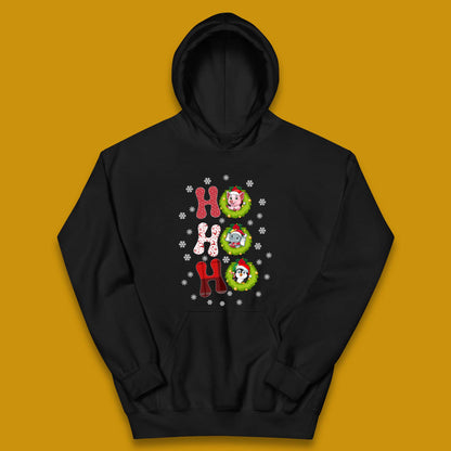 ho ho ho christmas animals hoodie