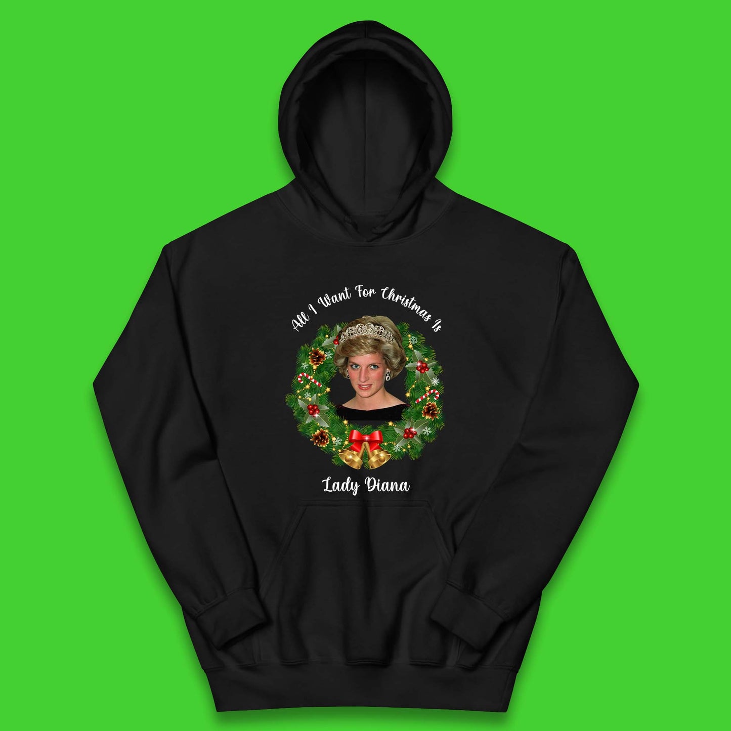 Lady Diana Christmas Kids Hoodie