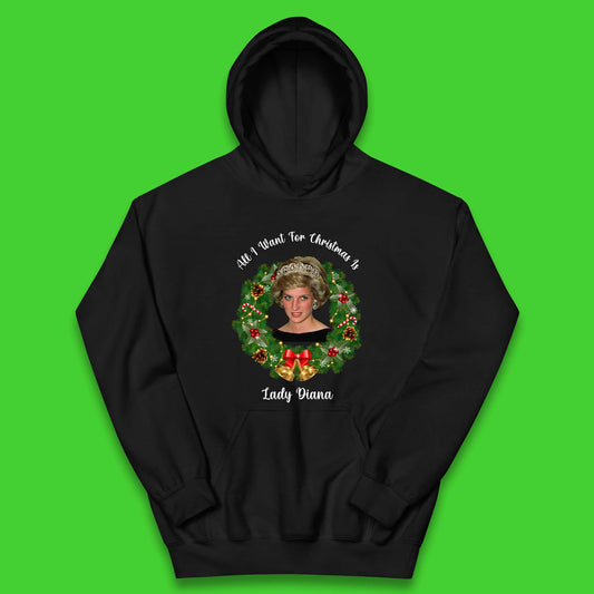 Lady Diana Christmas Kids Hoodie