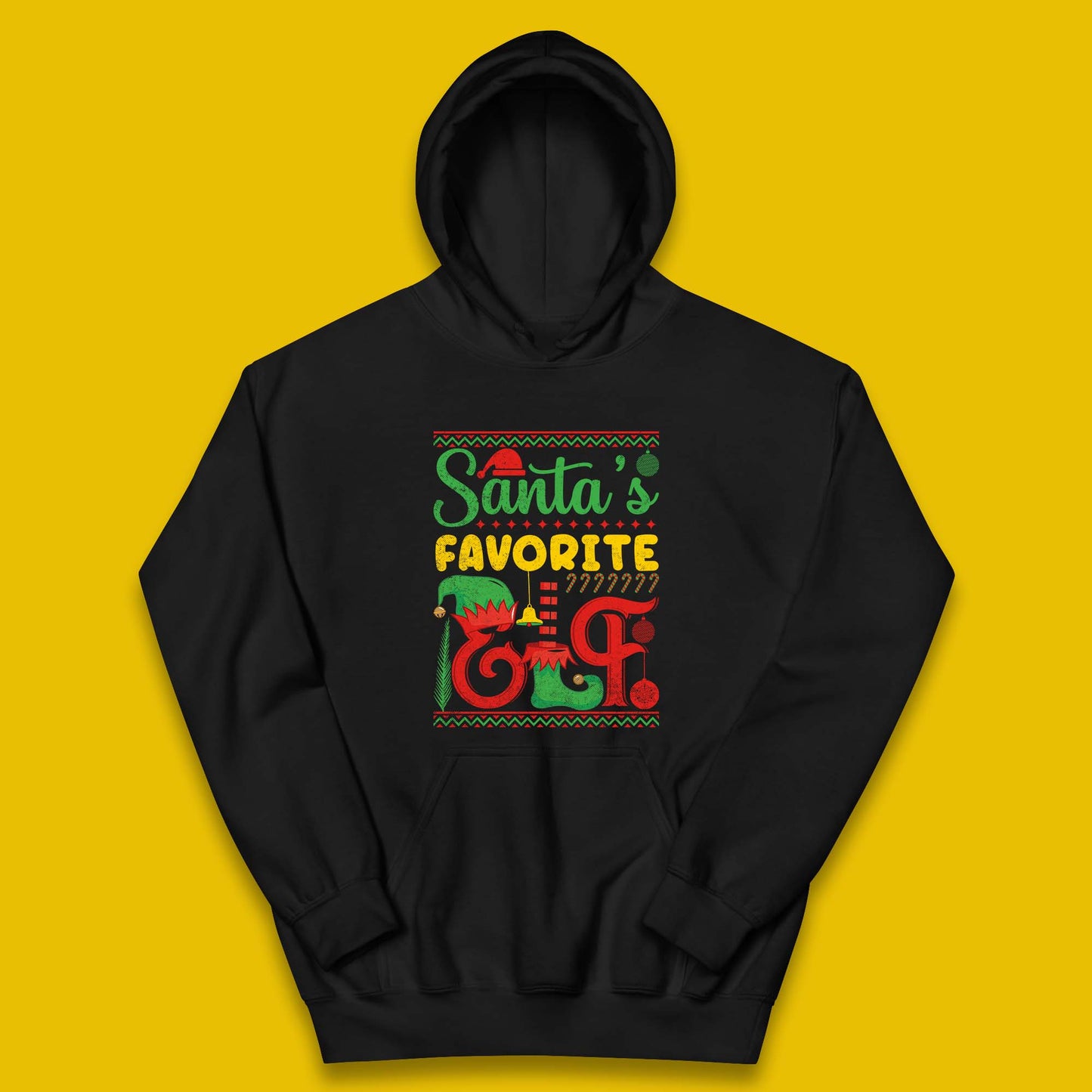 christmas santas favorite elf costume hoodie