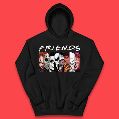 Halloween Friends Horror Movie Characters Killers Scary Friends Kids Hoodie