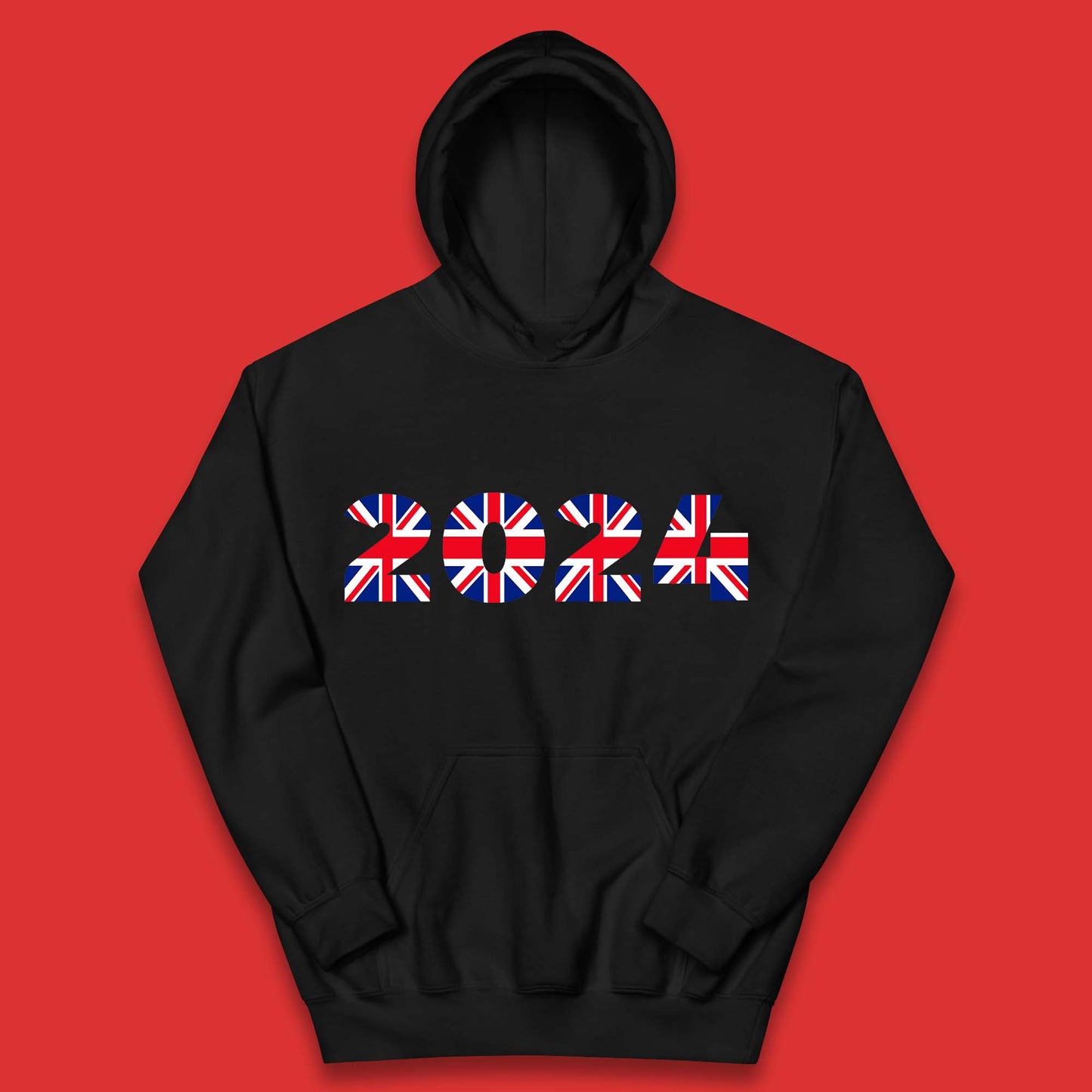 New Year 2024 UK Flag Kids Hoodie