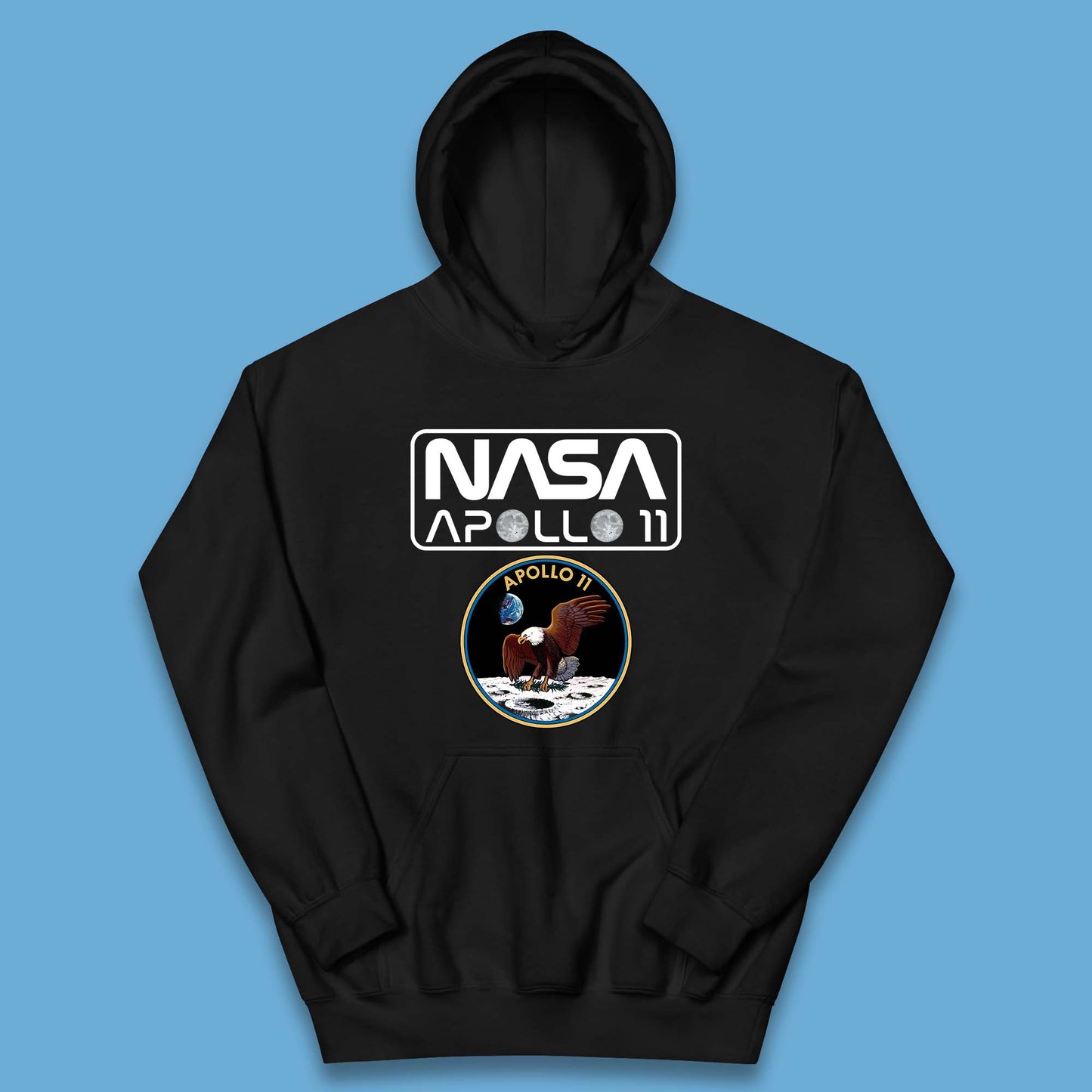 Nasa Apollo 11 First Lunar Landing Moon Rocket Astronomy Kids Hoodie