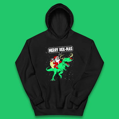 Merry Rex-Mas Christmas Kids Hoodie