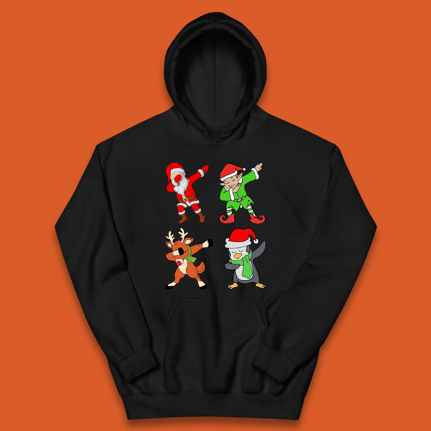 santa claus & friends dabbing hoodie