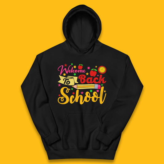 Welcome Back To School First Day Of School Straight Back To School Kids Hoodie