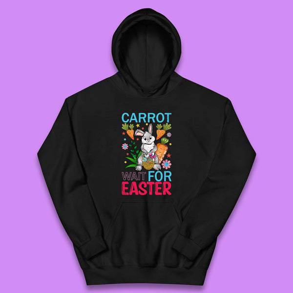 Carrot Wait For Easter Kids Hoodie