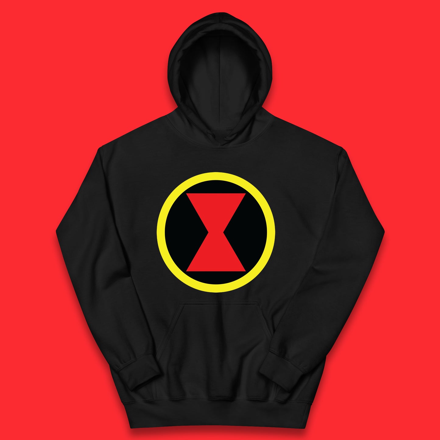 Black Widow Diy Black Symbol Logo Marvel Avengers Superhero Marvel Comics Gift for Marvel Fan Kids Hoodie