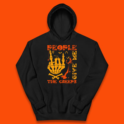 People Give Me The Creep Skeleton Hand Halloween Spooky Creepy Season Kids Hoodie