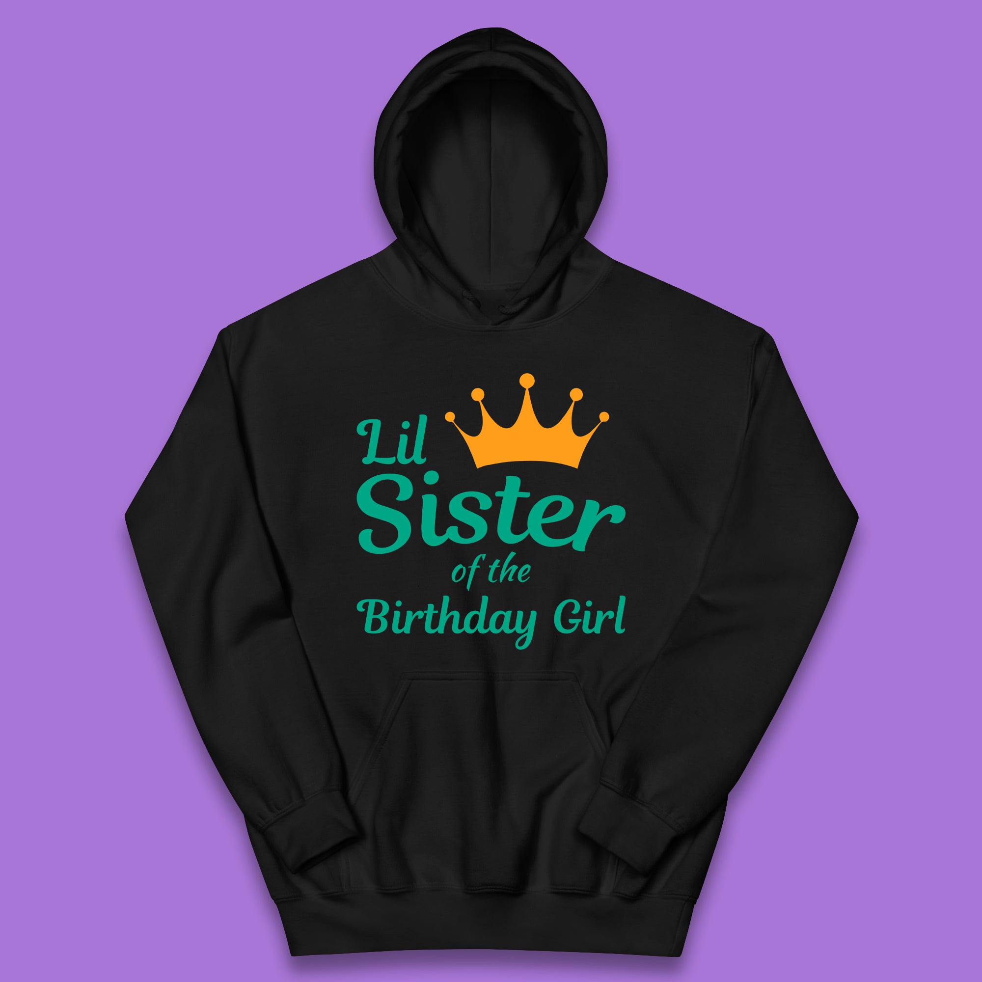 Lil Sister Of The Birthday Girl Kids Hoodie