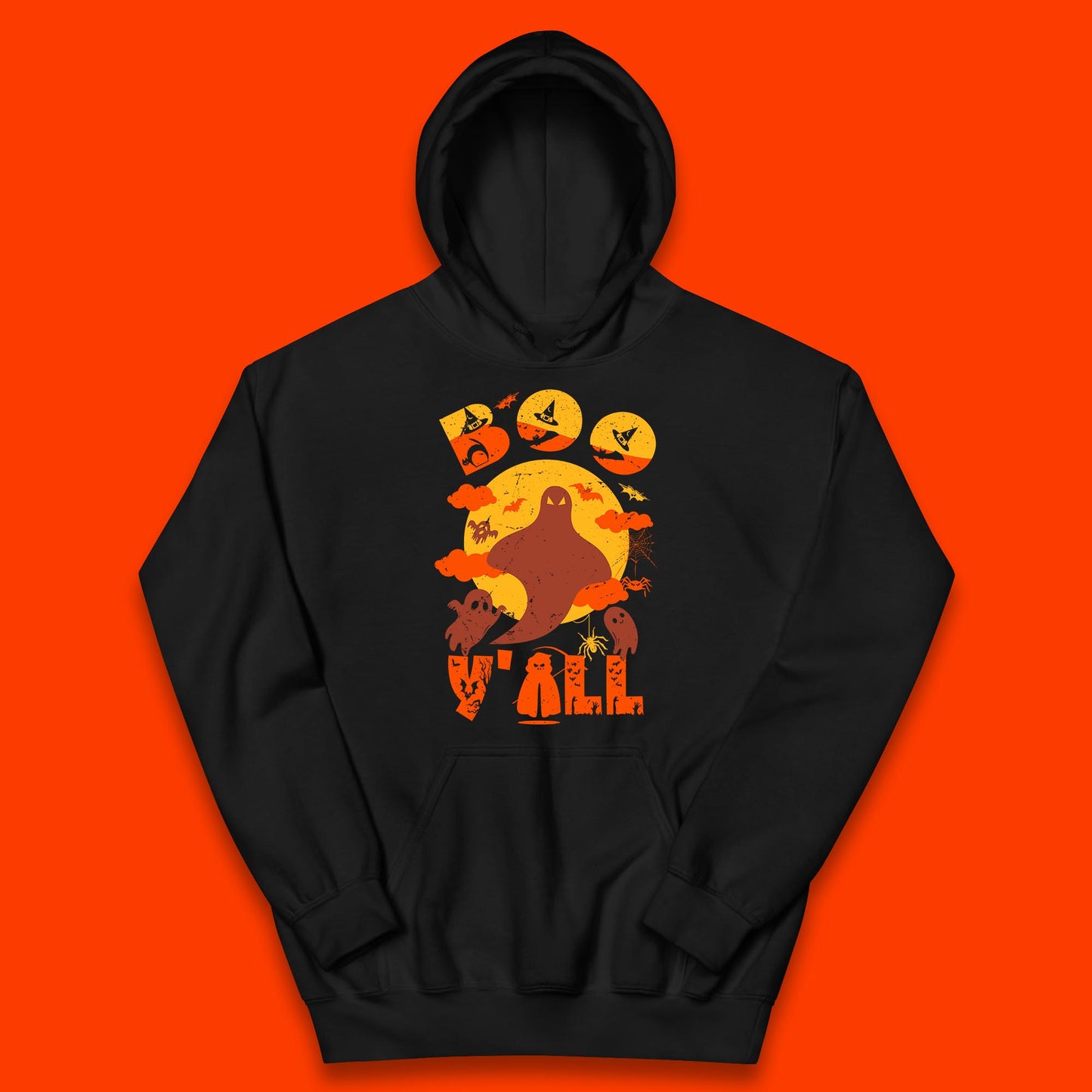 Halloween Boo Y'all Hey Boo Funny Spooky Halloween Party Kids Hoodie