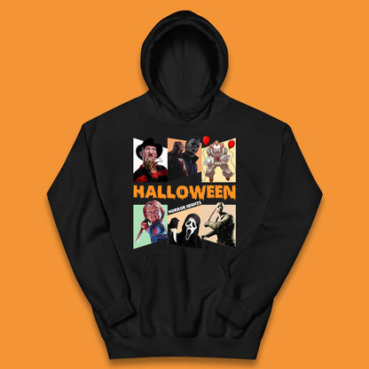 Halloween Horror Nights Horror Movie Characters Halloween Villians Serial Killers Kids Hoodie