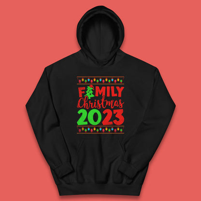 Family Christmas 2023 Merry Christmas Squad Xmas Matching Costume Kids Hoodie