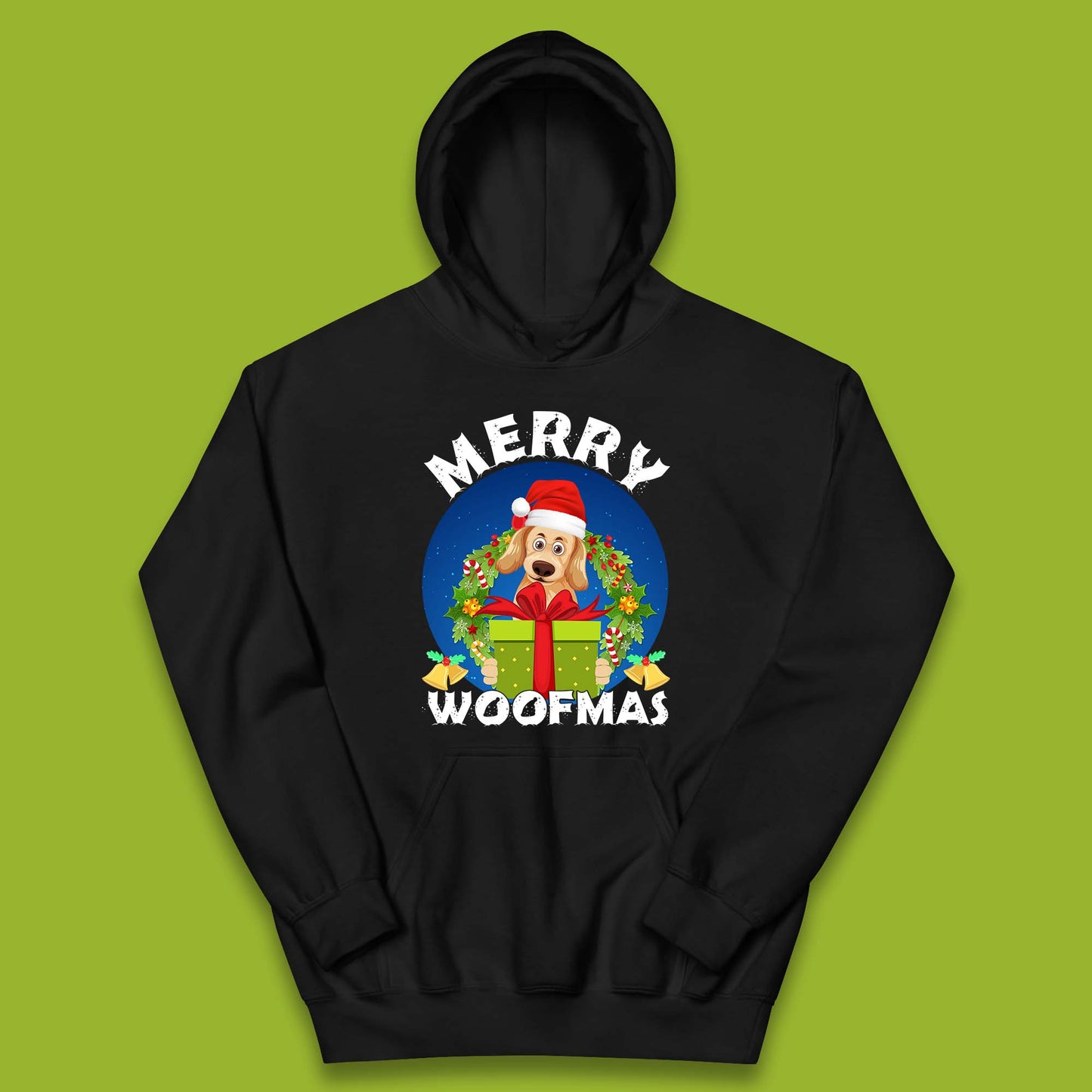 merry woofmas christmas golden retriever dog hoodie