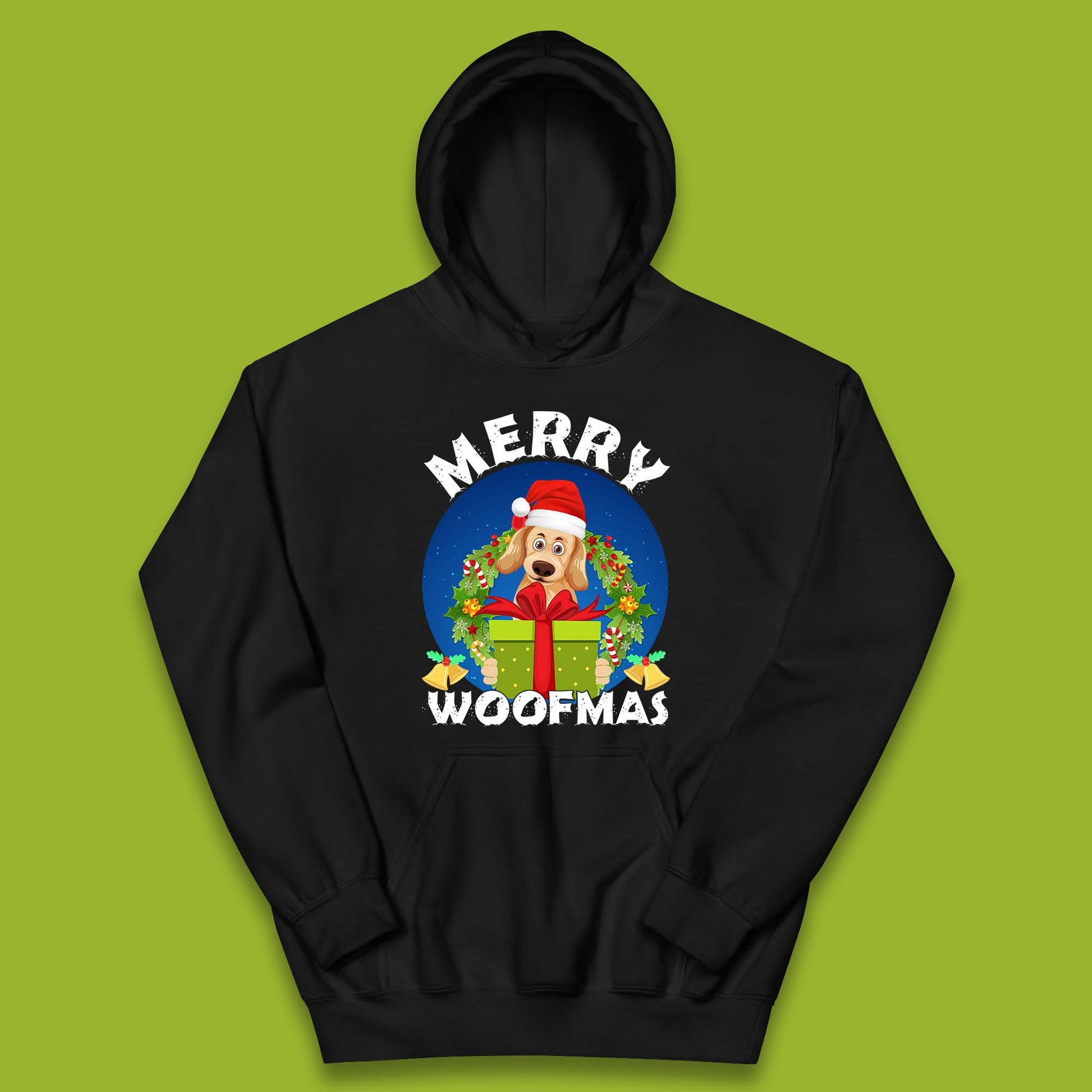 merry woofmas christmas golden retriever dog hoodie