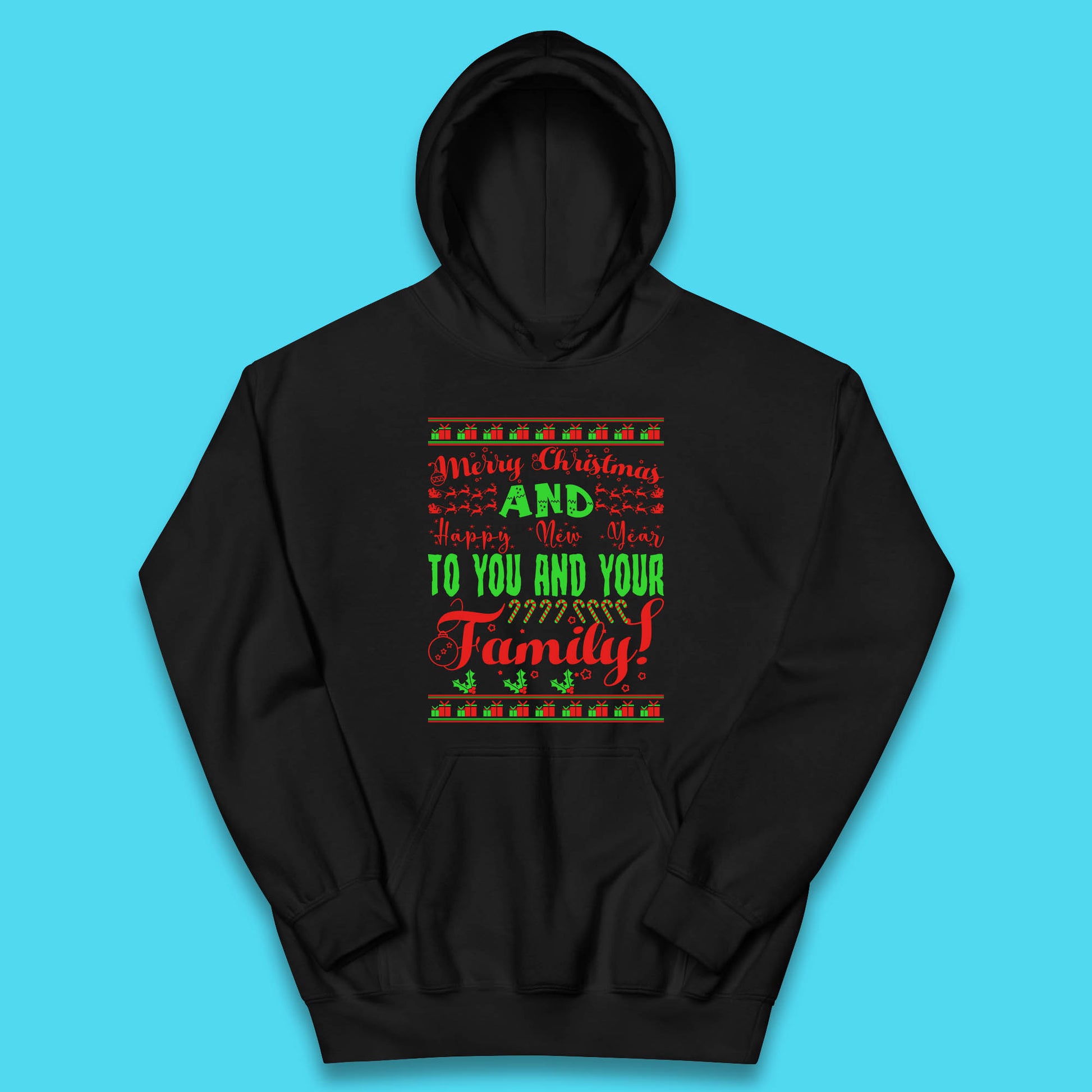 merry christmas family hoodie