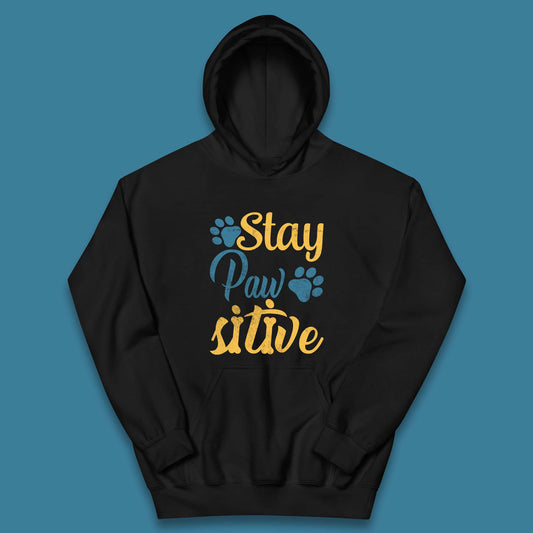 Stay Pawsitive Kids Hoodie