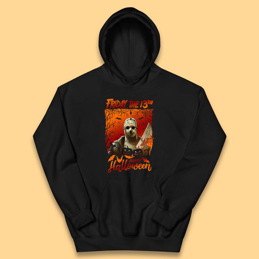 Friday The 13th Happy Halloween Jason Voorhees Halloween Horror Movie Character Kids Hoodie