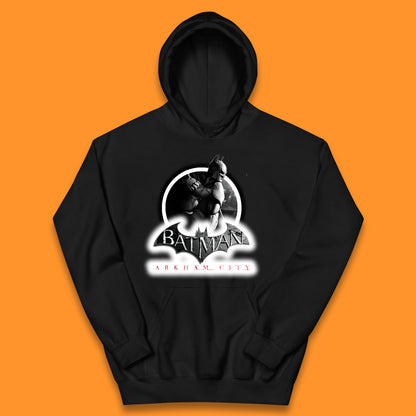 Batman Arkham City Action Adventure Game Batman Basic Logo DC Comics Superhero Gamer Kids Hoodie