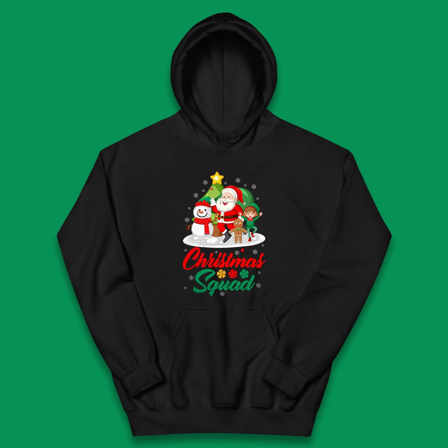christmas squad santa claus snowman elf gingerbread hoodie