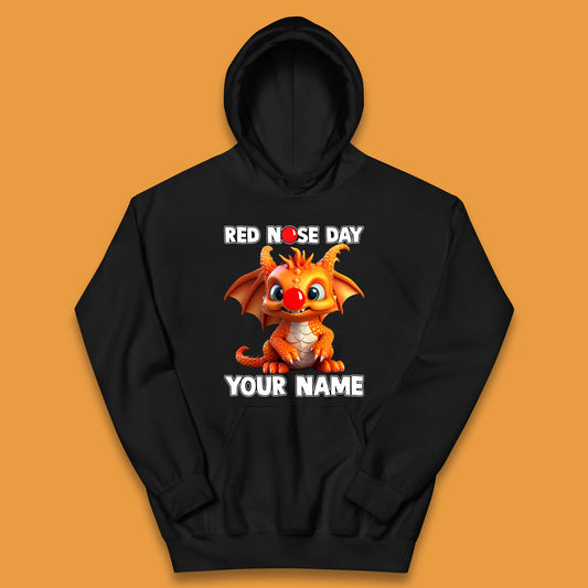 Personalised Red Nose Day Dragon Kids Hoodie
