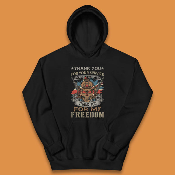 Thank You For My Freedom Kids Hoodie