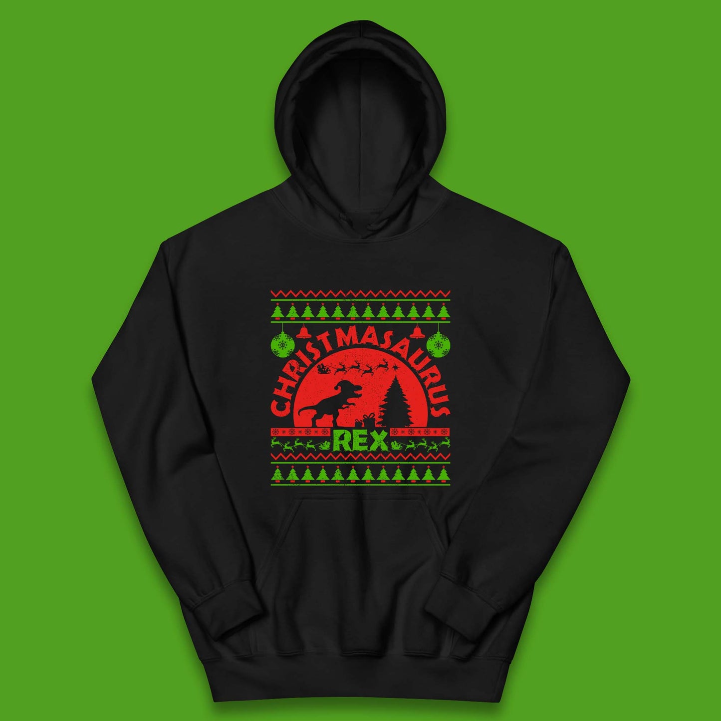 Christmasaurus Rex Kids Hoodie