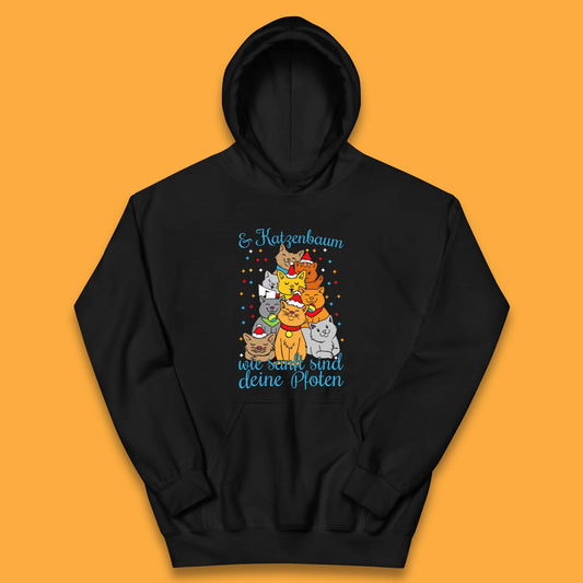 cat christmas tree hoodie