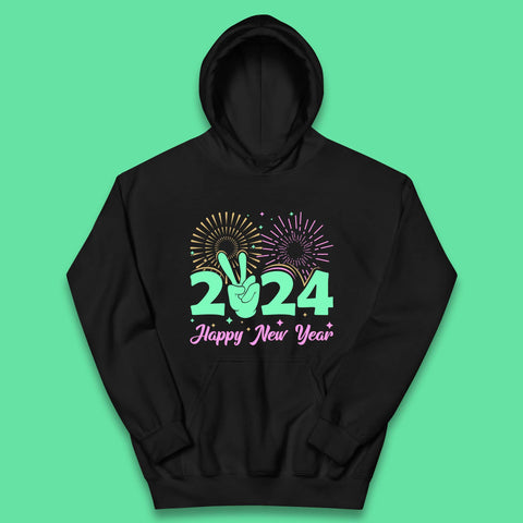 2024 2024 Happy New Year Celebrations Kids Hoodie