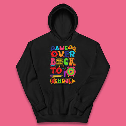 Game Over Back To School Gaming Lover Colorful School Costume Gift Kids Hoodie