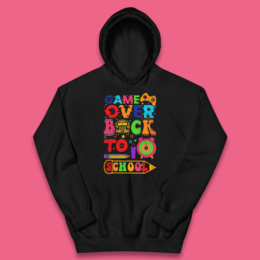 Game Over Back To School Gaming Lover Colorful School Costume Gift Kids Hoodie