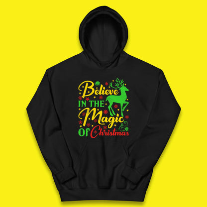 believe in the magic of christmas reindeer hoodie