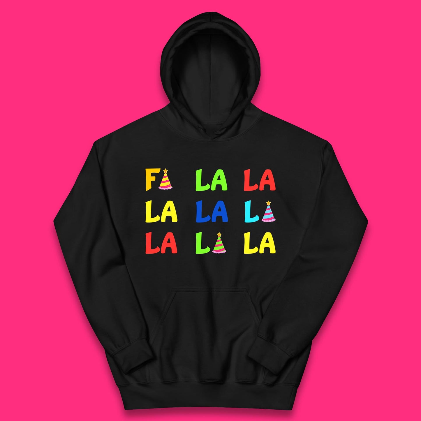 fa la la la christmas song kids hoodie