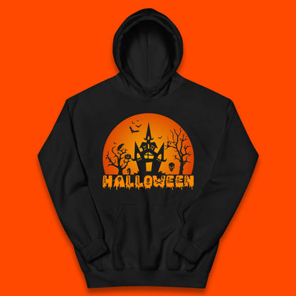 Halloween Horror Scary Hunted House Scary Spooky Night Festive Gift Kids Hoodie