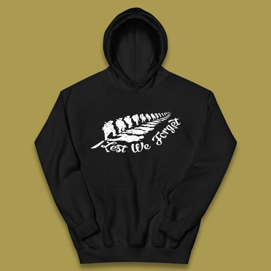 Lest We Forget Remembrance Day Military Honour Always Remember Our Heroes Kids Hoodie