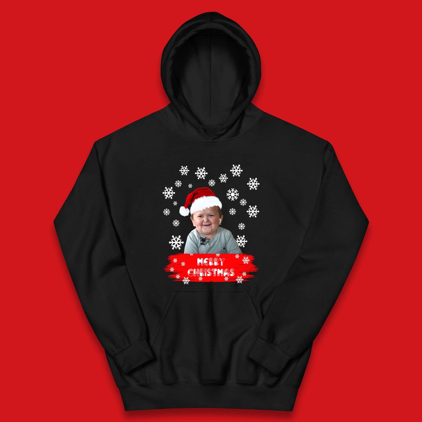 Merry Christmas Hasbulla Snowflakes Kids Hoodie