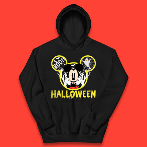 Disney Halloween Mickey Mouse Minnie Mouse Boo Ghost Horror Scary Disneyland Trip Kids Hoodie