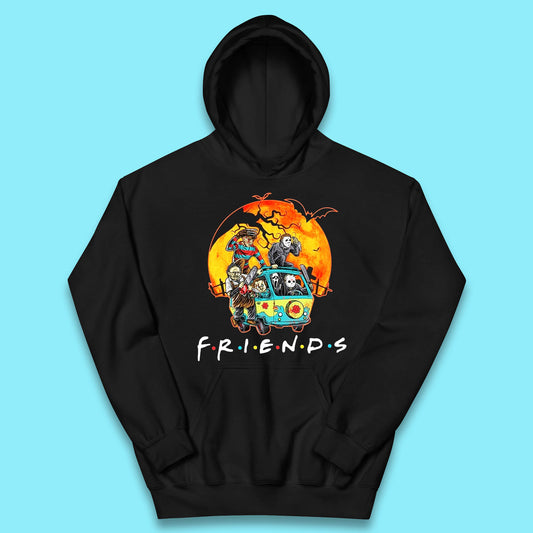 Friends Van Halloween Scooby Doo Mystery Machine Horror Movie Villians Characters Kids Hoodie