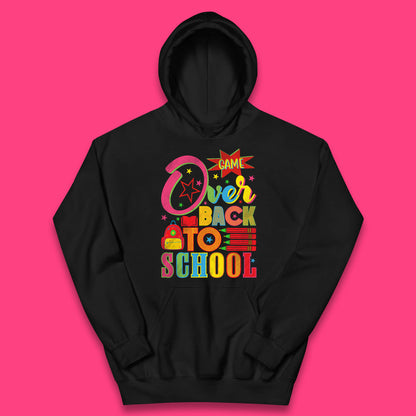 Game Over Back To School Gaming Lover Colorful School Costume Welcome Back to Learning Experience Kids Hoodie