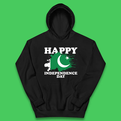Happy Independence Day Pakistan 14th August Patriotic Pakistani Flag Kids Hoodie