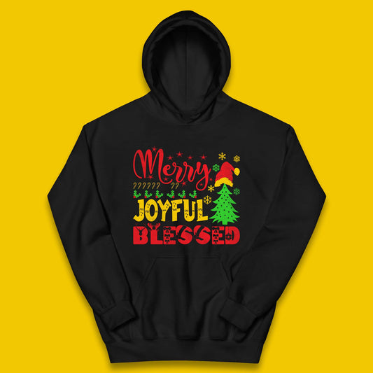 Merry Joyful Blessed Christmas Kids Hoodie